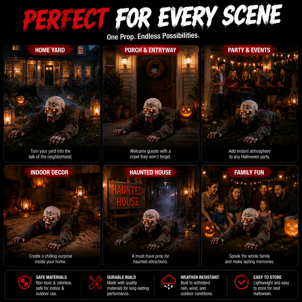 HauntGlow – Realistic Crawling Ghost Outdoor Decoration