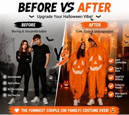 CozyPumpkin – Halloween Plush Onesie