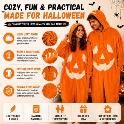 CozyPumpkin – Halloween Plush Onesie