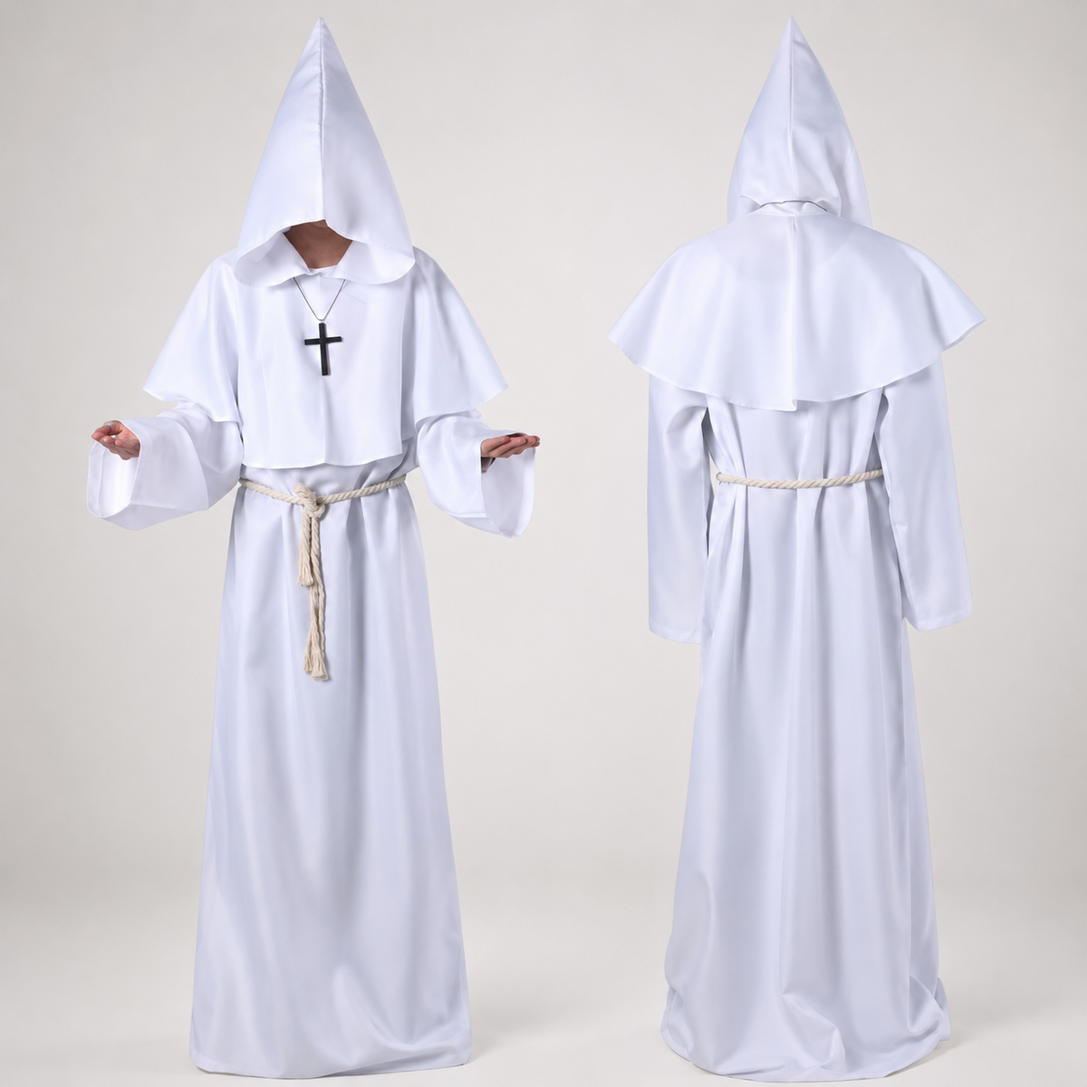 Ventayo – Classic Nun Costume | Adult Halloween Robe with Full-Length Design | Perfect for Themed Events