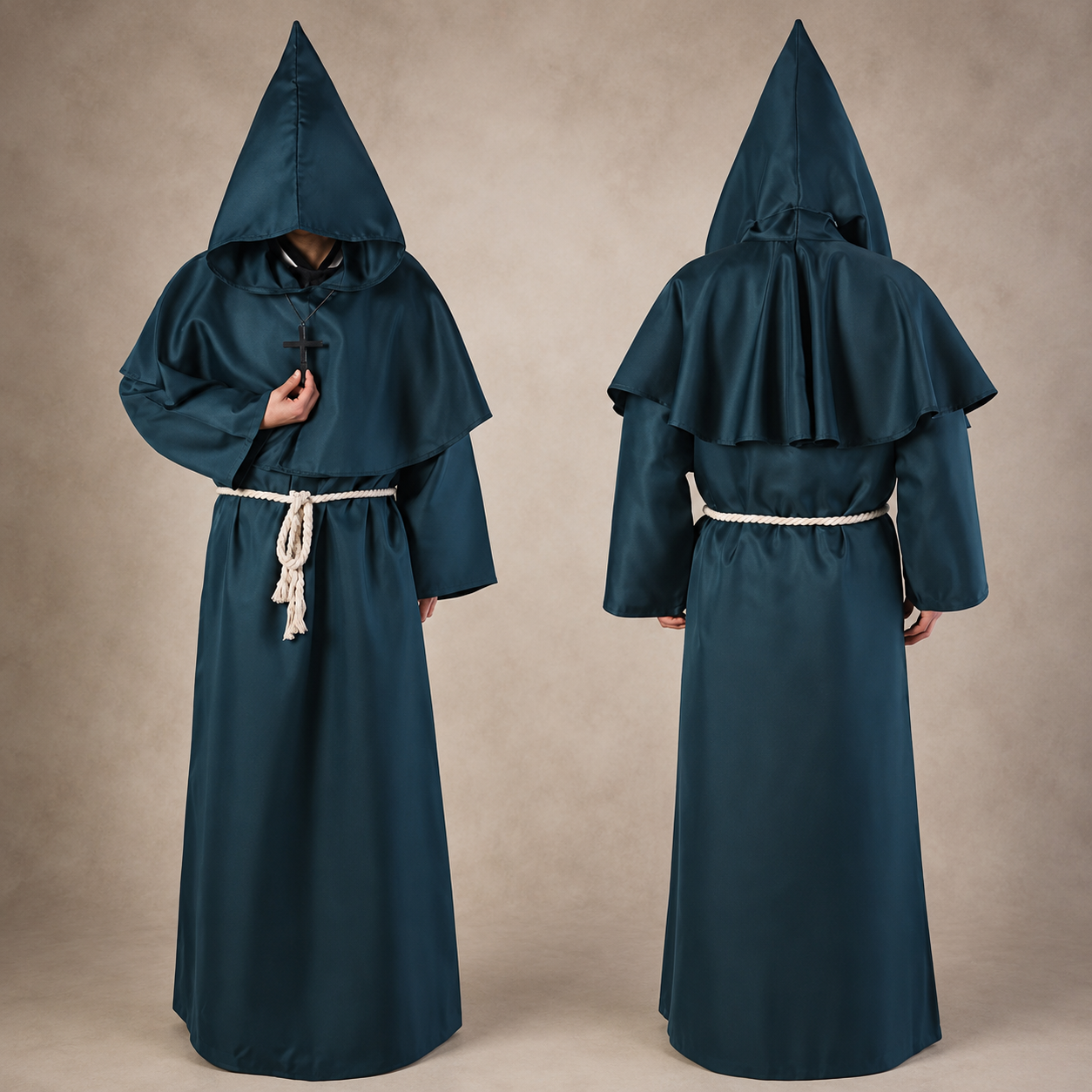 Ventayo – Classic Nun Costume | Adult Halloween Robe with Full-Length Design | Perfect for Themed Events
