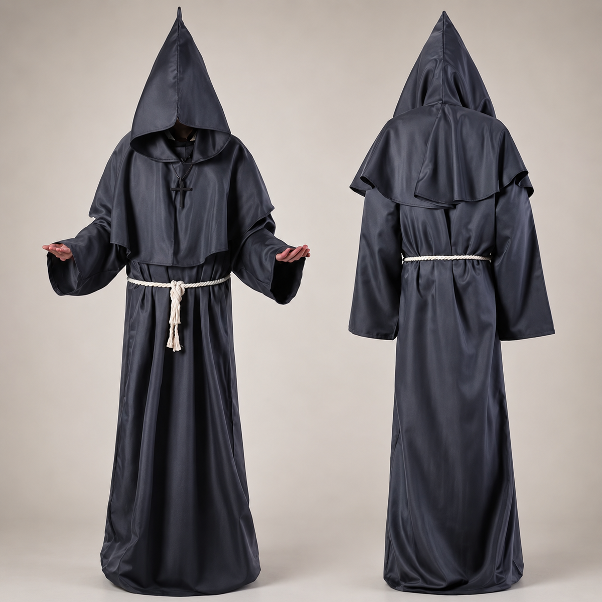 Ventayo – Classic Nun Costume | Adult Halloween Robe with Full-Length Design | Perfect for Themed Events