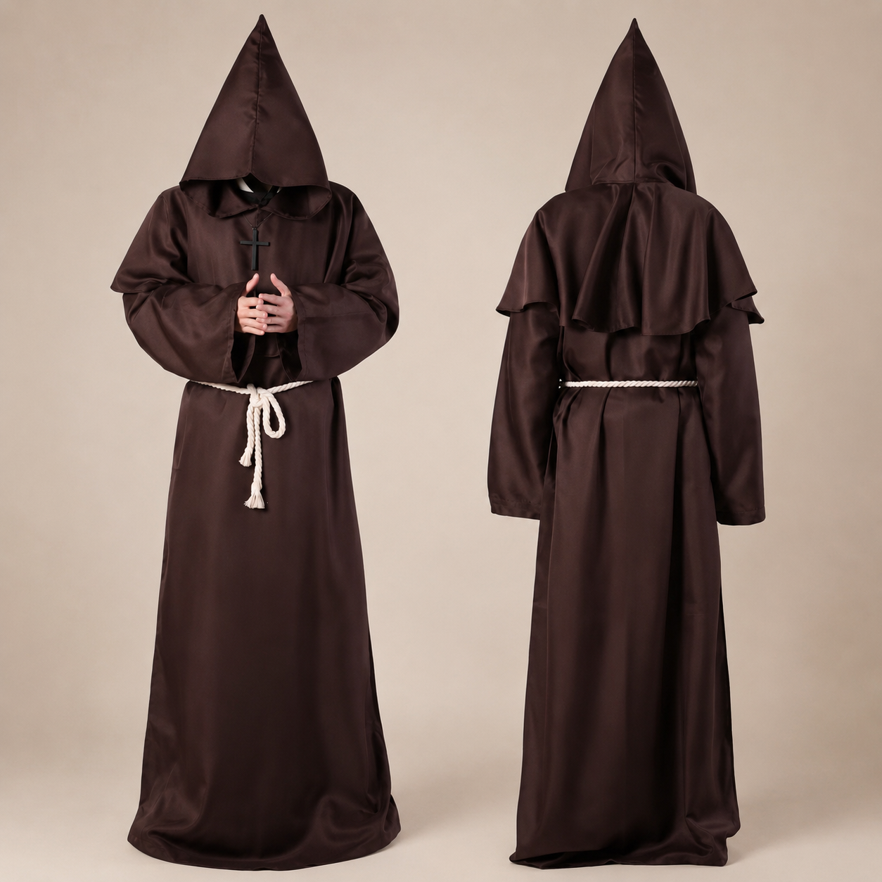 Ventayo – Classic Nun Costume | Adult Halloween Robe with Full-Length Design | Perfect for Themed Events
