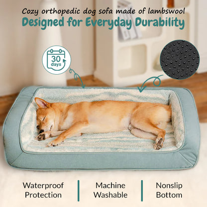 Cozy Orthopedic Dog Sofa with Soft Lambswool Cover