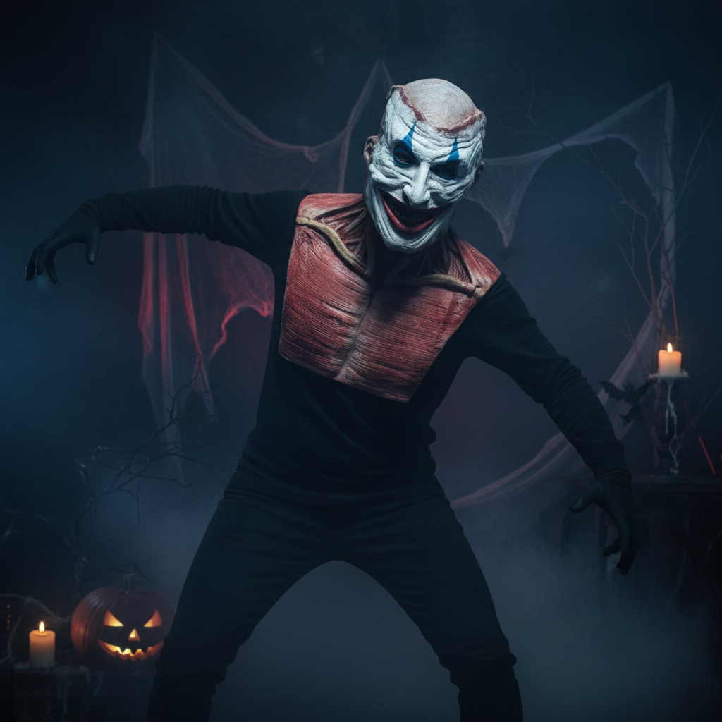 Ventayo – Creepy Clown | Scary Halloween Mask with Removable Layer | Full Face Design for Terrifying Costume Looks