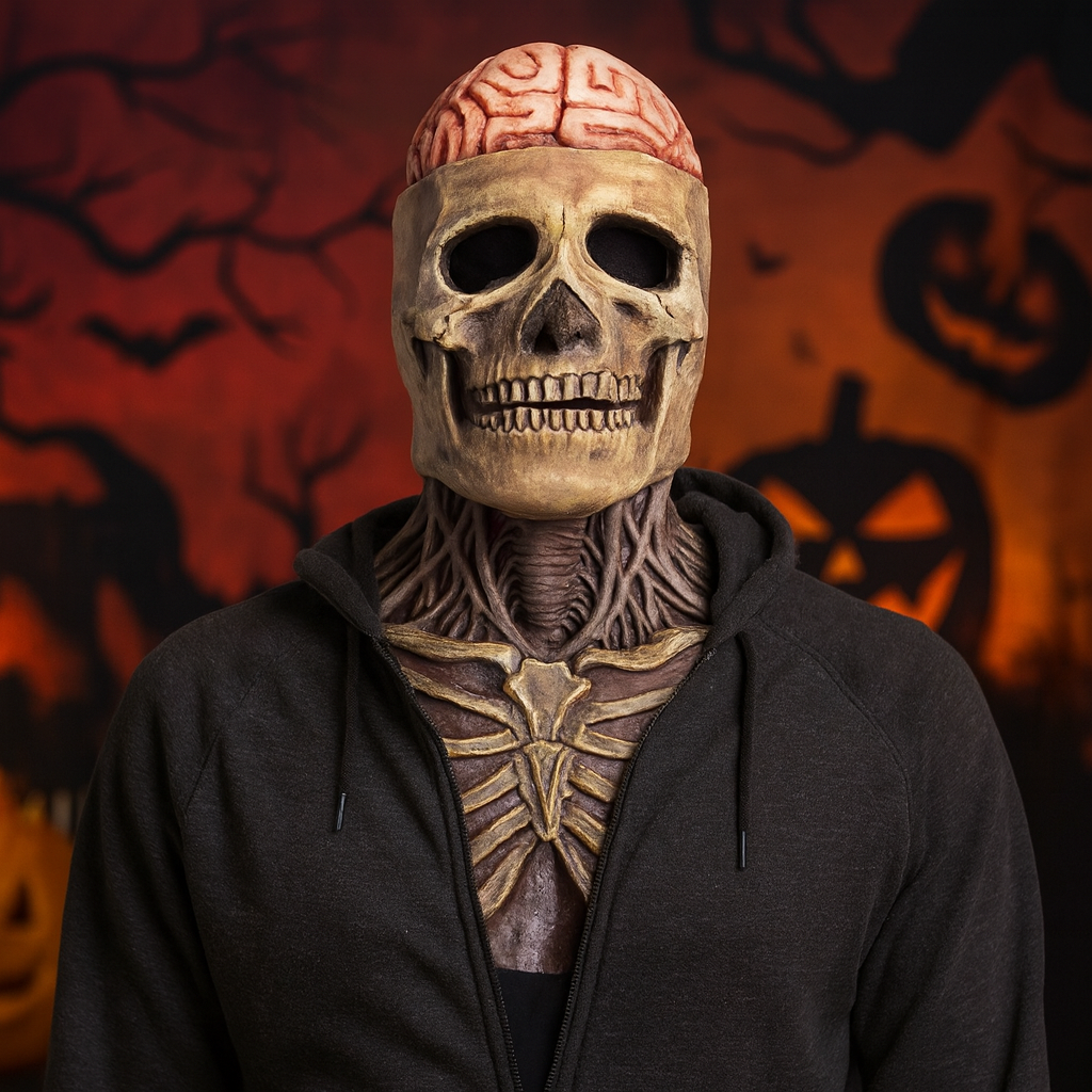 Ventayo – Creepy Skeleton Mask | Realistic Skull Mask with Moving Jaw for Halloween Fun
