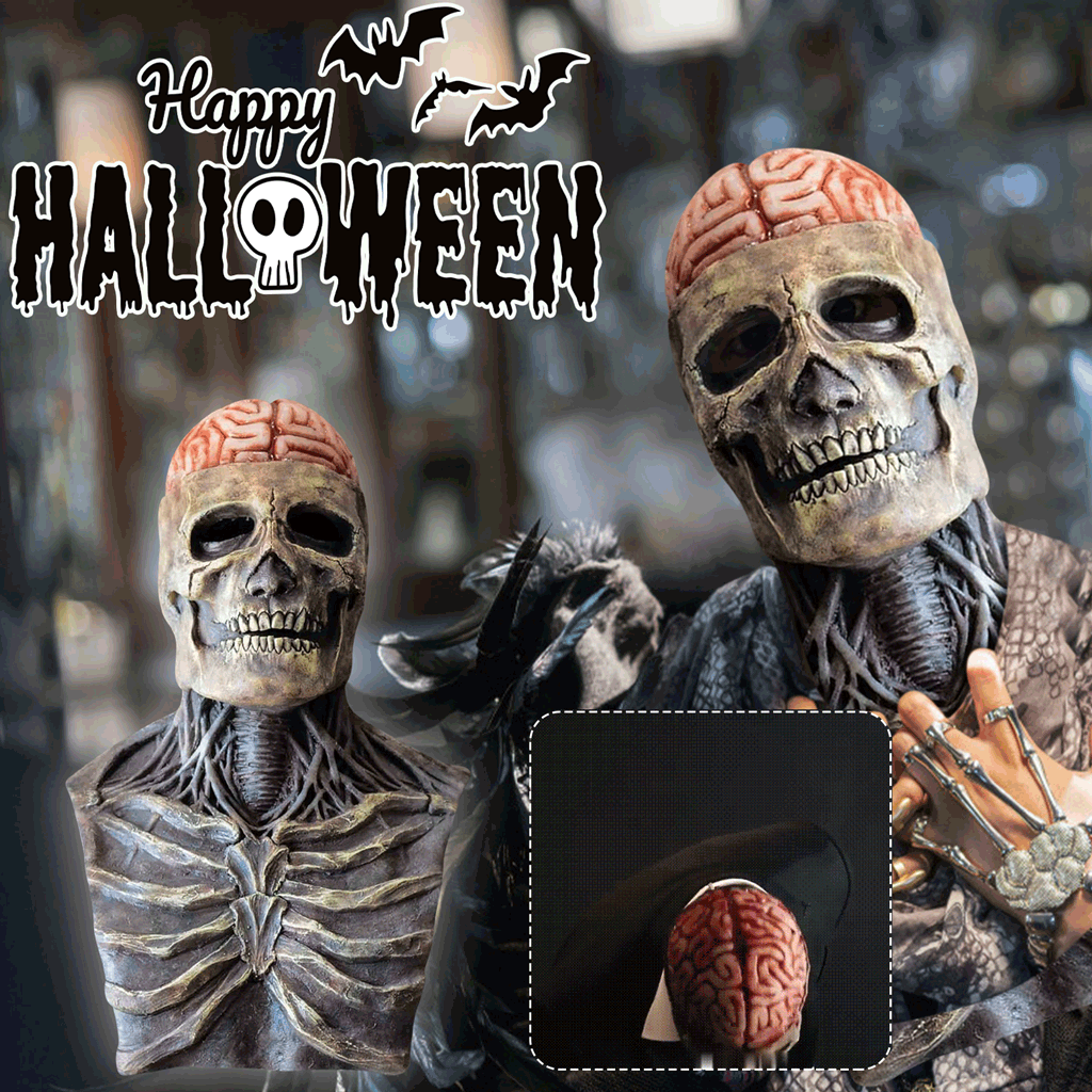 Ventayo – Creepy Skeleton Mask | Realistic Skull Mask with Moving Jaw for Halloween Fun