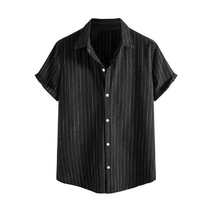 SALERNO Men’s Short-Sleeve Shirt – Premium Soft-Touch Fabric, Polo Collar