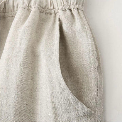 CANNES Linen Pants – Men’s Premium Pure Linen Lace-Up Casual Trousers