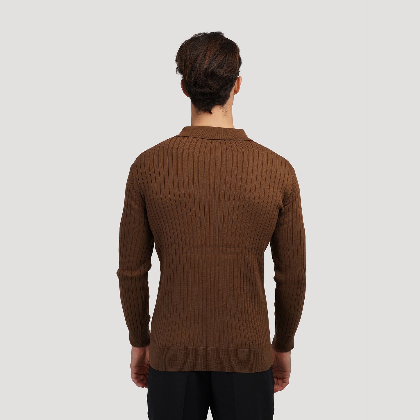 SEOJIN Old Money Polo – Men’s 100% Cotton Buttoned Collar Long Sleeve Polo Shirt