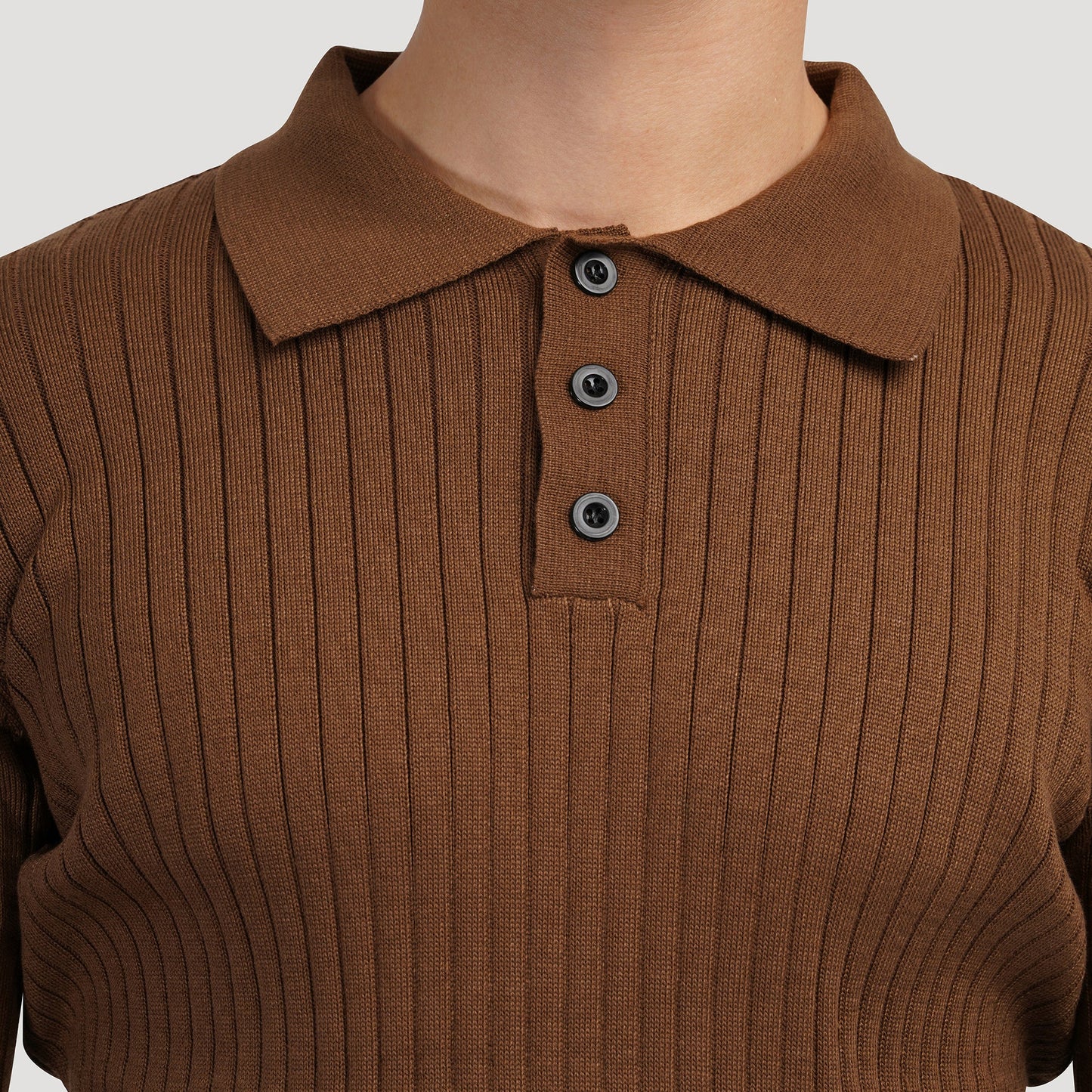 SEOJIN Old Money Polo – Men’s 100% Cotton Buttoned Collar Long Sleeve Polo Shirt