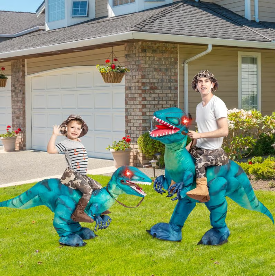 Ventayo – Dino Adventure | Kids Halloween Costume - Inflatable Dinosaur for Fun Playtime