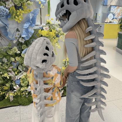 Ventayo – Dinosaur Skeleton Costume | Plush Kids Outfit with 3D Design | Fun Dress-Up for Halloween and Parties