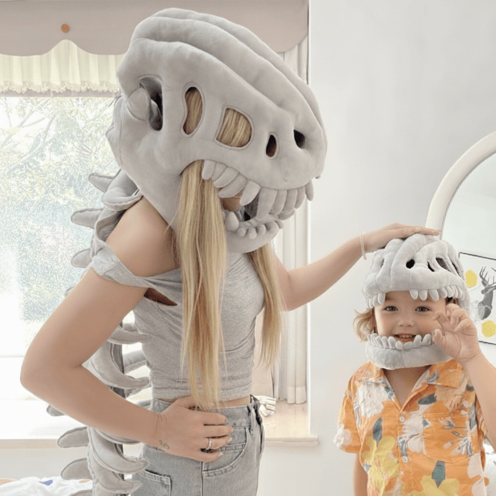 Ventayo – Dinosaur Skeleton Costume | Plush Kids Outfit with 3D Design | Perfect for Halloween and Themed Events