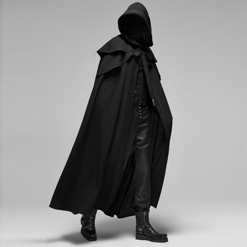Ventayo – Dramatic Hooded Cape | Long Gothic Cape with Spacious Hood for Halloween Elegance