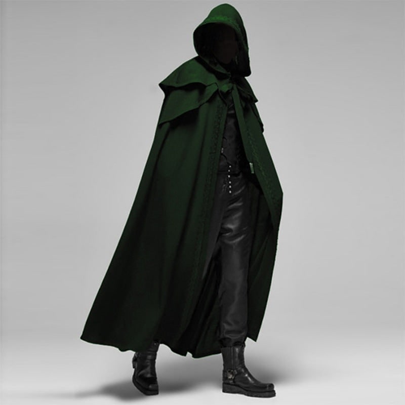 Ventayo – Dramatic Hooded Cape | Long Gothic Cape with Spacious Hood for Halloween Elegance