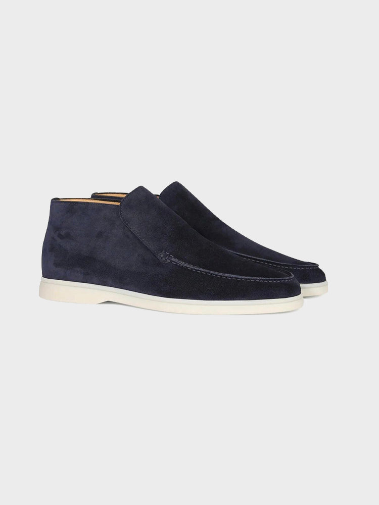 MONACO High Suede Loafers – Premium Men’s Suede Slip-On Dress Shoes with Breathable Interior