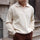 BUSAN Old Money V-Neck Polo – Men’s 100% Cotton Buttonless Long Sleeve Polo Shirt