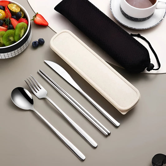 Ventayo – Eco-Friendly Travel Cutlery Set | Portable Stainless Steel Utensils with Case