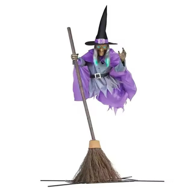 Ventayo – Eerie Halloween Decoration | 6-Foot Flying Witch with Realistic Floating Effect | Easy Outdoor Setup for Spooky Ambiance
