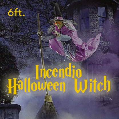 Ventayo – Eerie Halloween Decoration | 6-Foot Flying Witch with Realistic Floating Effect | Easy Outdoor Setup for Spooky Ambiance