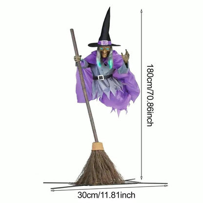 Ventayo – Eerie Halloween Decoration | 6-Foot Flying Witch with Realistic Floating Effect | Easy Outdoor Setup for Spooky Ambiance