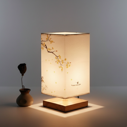 Ventayo – Elegant Bamboo Table Lamp | Japanese-Scandinavian Design with Dimmable LED | Versatile Lighting for Serenity in Bedrooms & Living Rooms