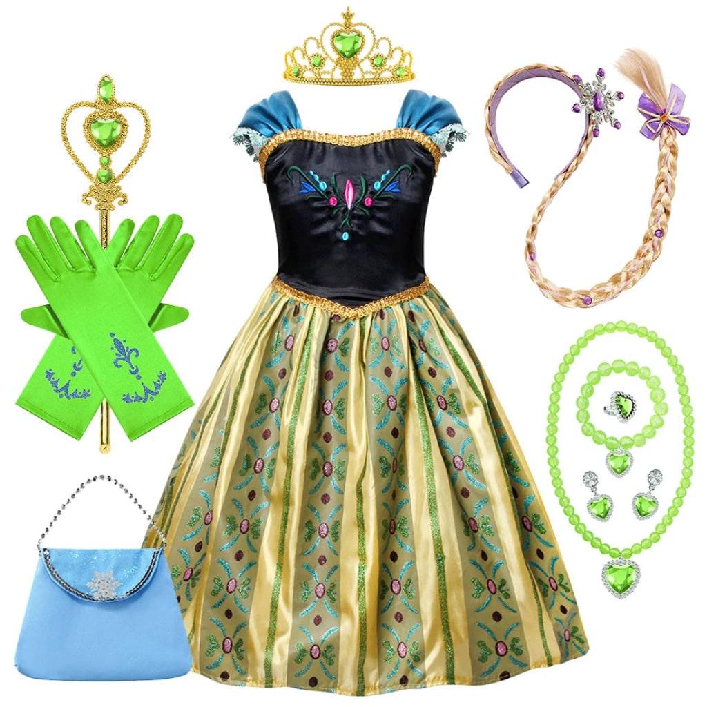 Enchanted Princess Costume Set | Elegant Dress with Matching Accessories for Magical Dress-Up Fun – Ventayo