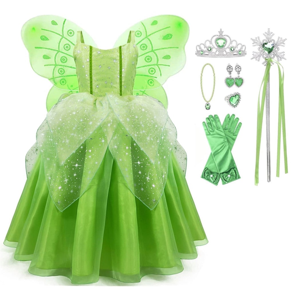 Ventayo – Enchanting Fairy Princess Costume Set for Girls with Accessories | Magical Dress-Up for Halloween and Special Events