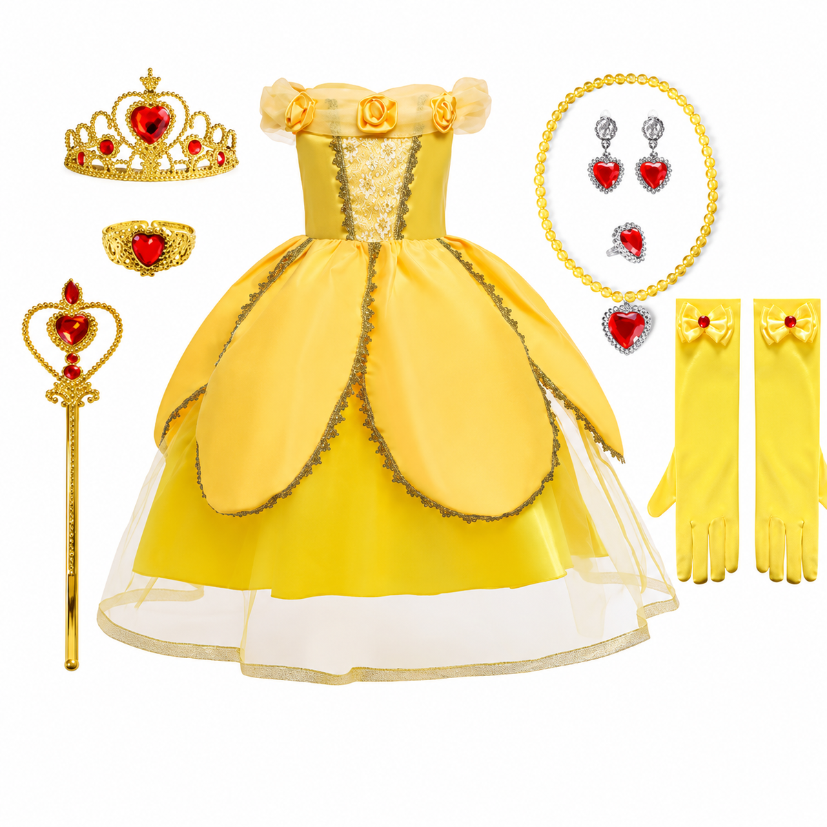Enchanting Princess Costume Set for Girls with Accessories | Perfect for Magical Celebrations – Ventayo