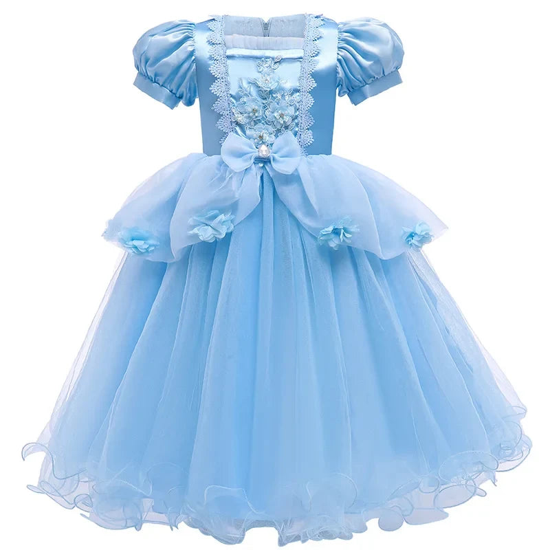 Ventayo – Enchanting Princess Dress | Girls' Lace Party Gown with Puff Sleeves | Perfect for Halloween and Special Events