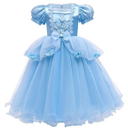 Ventayo – Enchanting Princess Dress | Girls' Lace Party Gown with Puff Sleeves | Perfect for Halloween and Special Events