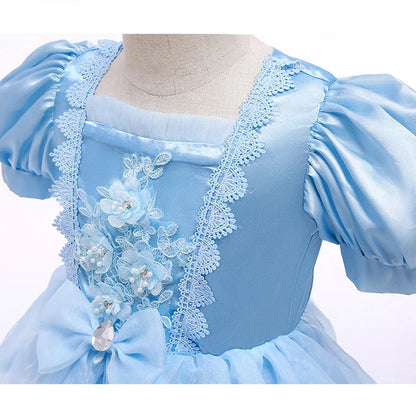 Ventayo – Enchanting Princess Dress | Girls' Lace Party Gown with Puff Sleeves | Perfect for Halloween and Special Events