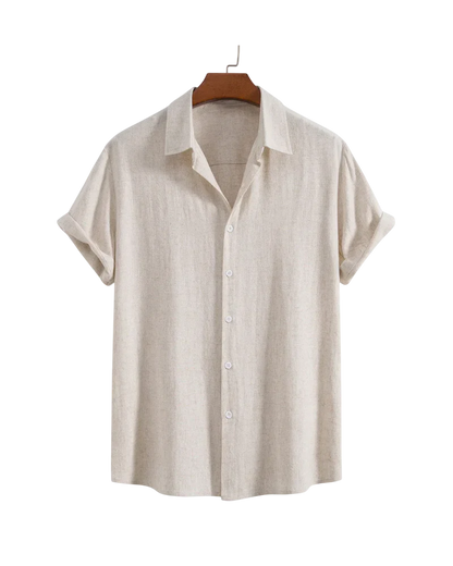 Marbella Oro Men’s Summer Outfit Set – Lightweight Shirt & Cotton-Linen Trousers