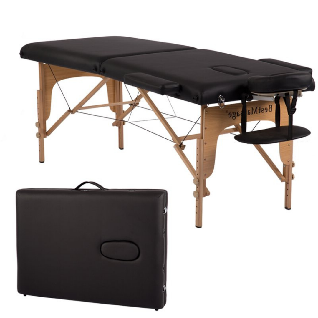 Adjustable Massage Table Bed with Free Carry Case – Portable & Foldable Design