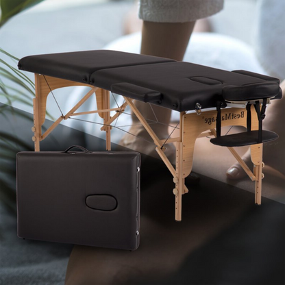 Adjustable Massage Table Bed with Free Carry Case – Portable & Foldable Design