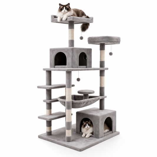 Ventayo – Cat Tree for Large Cats with Spacious Condo & Sisal Scratching Posts | Ultimate Relaxation for Indoor Play