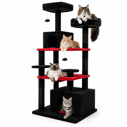 Ventayo – Cat Tree for Large Cats with Spacious Condo & Sisal Scratching Posts | Ultimate Relaxation for Indoor Play