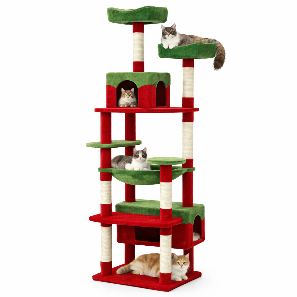 Ventayo – Cat Tree for Large Cats with Spacious Condo & Sisal Scratching Posts | Ultimate Relaxation for Indoor Play