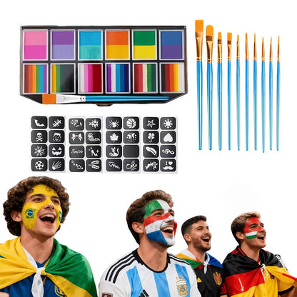 Festival Glow | Neon Face Paint Set with UV Reactive Colors | Easy Application for Vibrant Designs – Ventayo