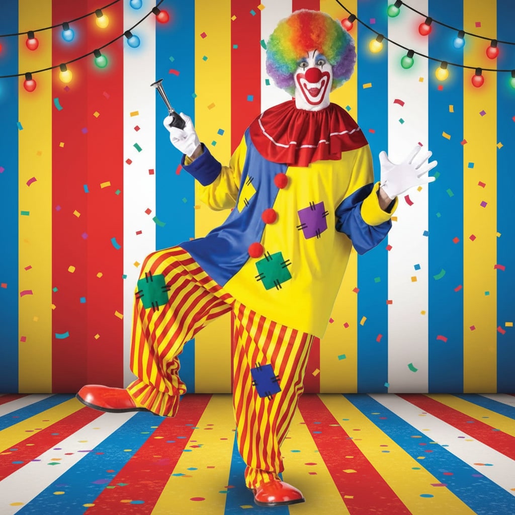 Ventayo – Festive Clown Costume | Colorful Circus Outfit with Easy Movement | Perfect for Halloween and Themed Parties