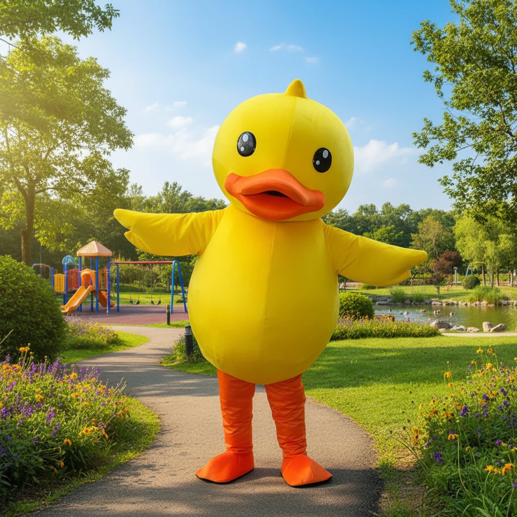 Ventayo – Festive Duck | Adult Mascot Costume with Comfortable Fit | Perfect for Halloween and Parties