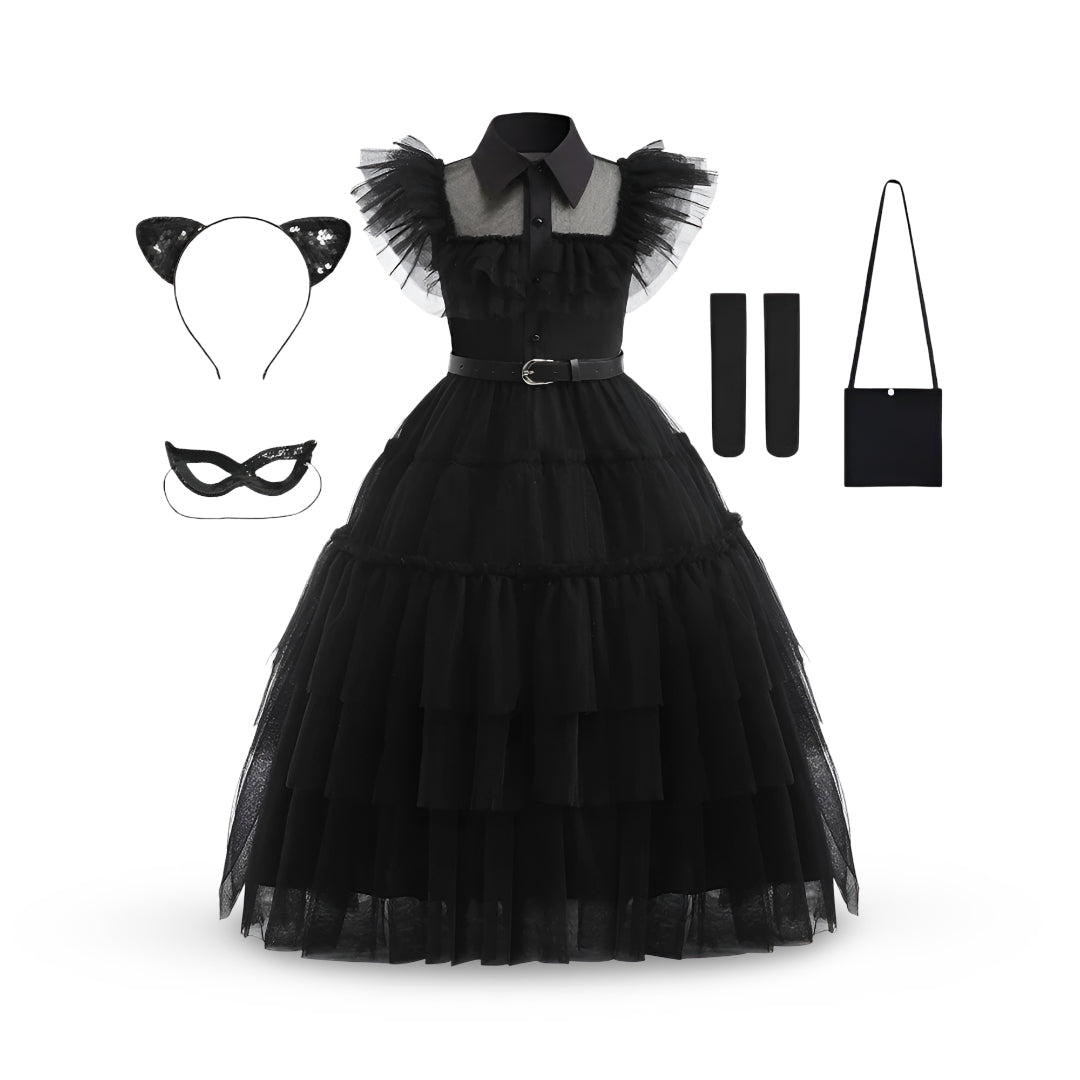 Ventayo – Festive Princess Dress | Layered Halloween Costume for Kids & Teens | Perfect for Parties and Themed Celebrations