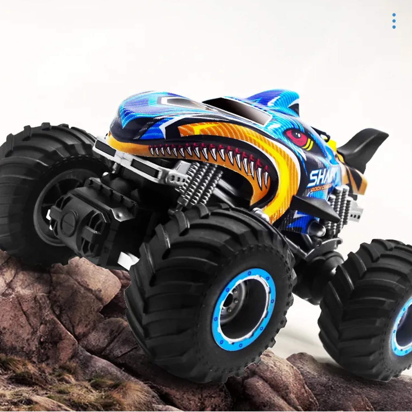 Camion Monstre Tout-Terrain RC 4x4 – Voiture Drift Télécommandée Rock Crawler (Design Shark Digger)