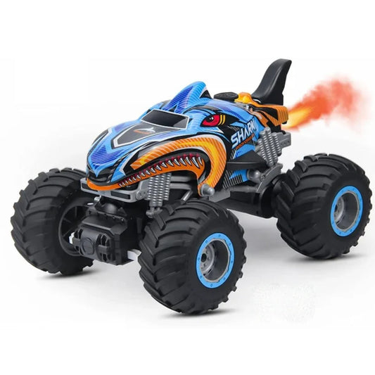 Camion Monstre Tout-Terrain RC 4x4 – Voiture Drift Télécommandée Rock Crawler (Design Shark Digger)