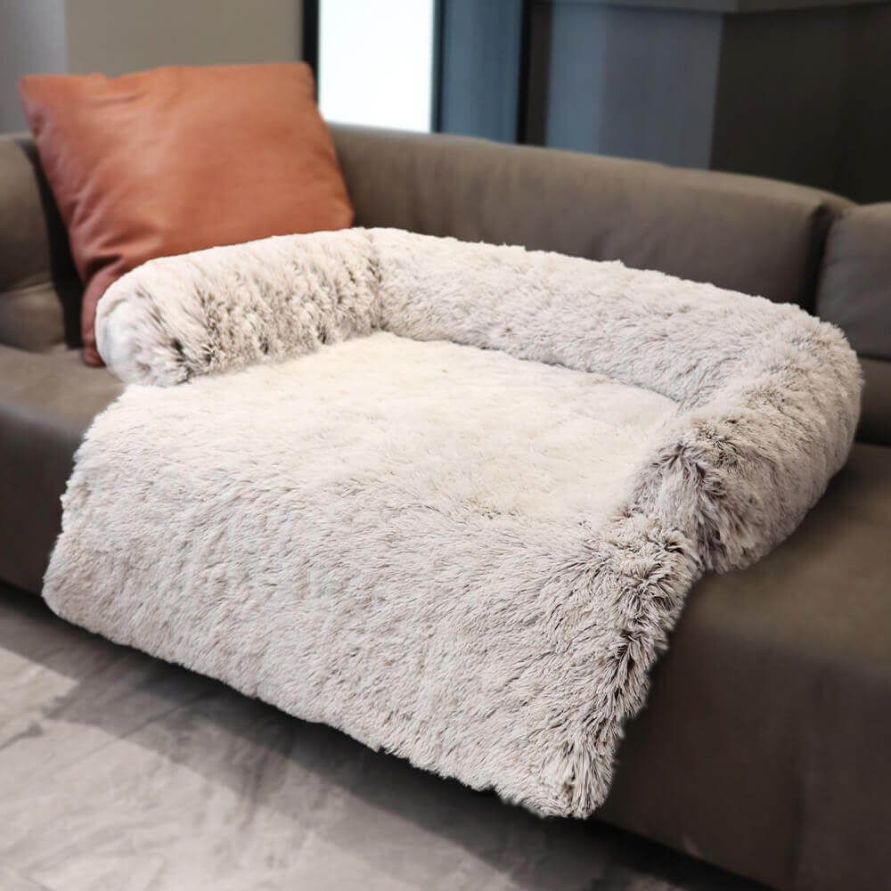 Calming Furniture Protector Dog Bed - Cozy Backrest