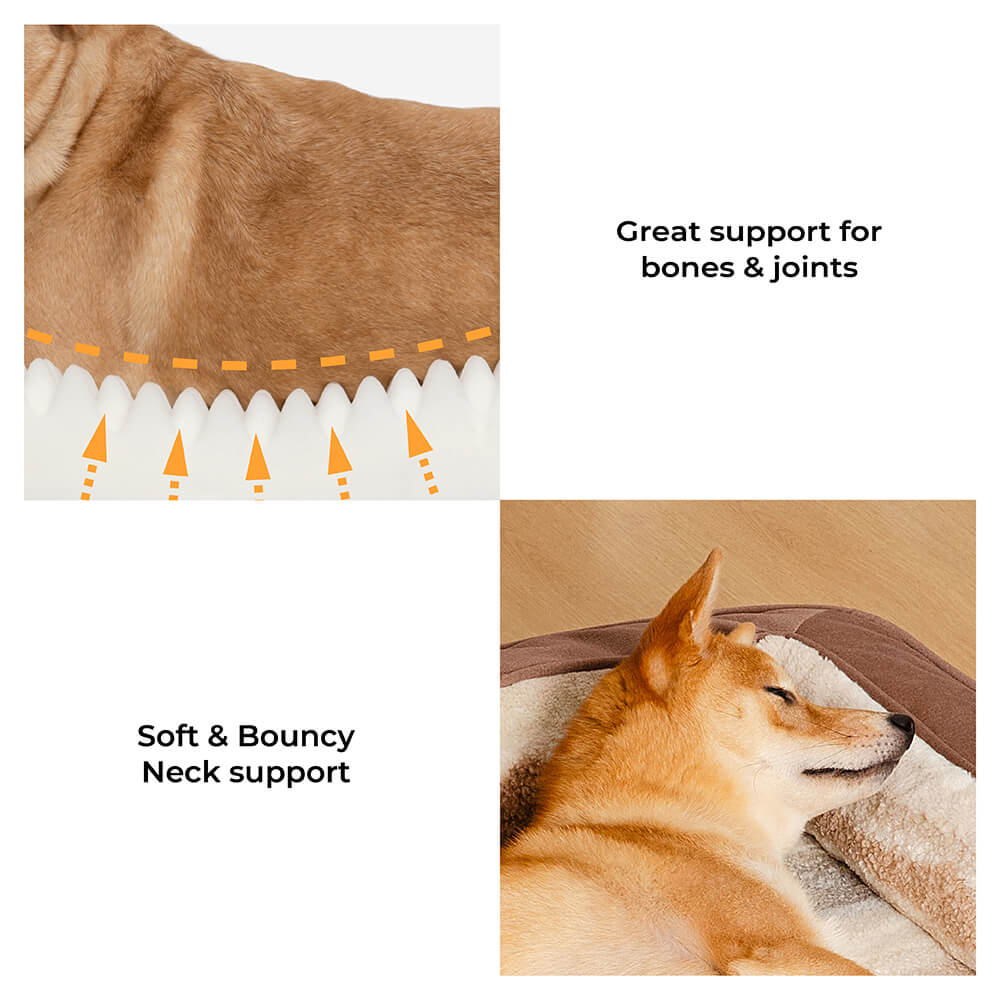 Cozy orthopedic dog sofa made of lambswool