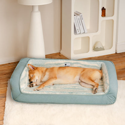 Cozy orthopedic dog sofa made of lambswool