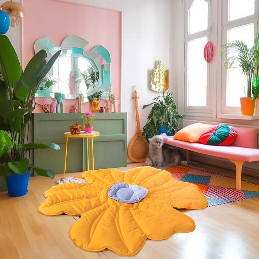 XL Flower Shape Human Mat Dog Blanket