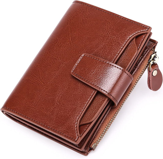 Ventayo – Genuine Leather Multi-Pocket Wallet with RFID Protection | Compact Design for Secure Organization